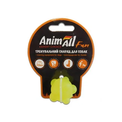 Іграшка для собак AnimAll Fun Куля молекула жовта 5 см