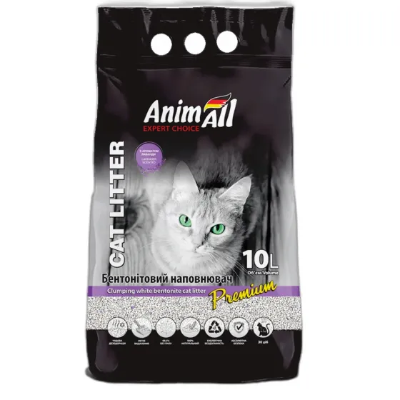 Наповнювач бентонітовий AnimAll з ароматом лаванди 10 л