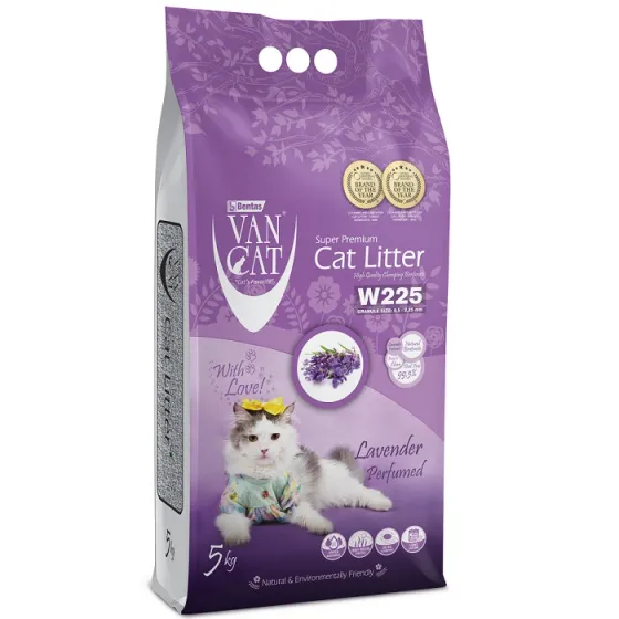 Наповнювач бентонітовий VanCat Lavender з ароматом лаванди 5 кг