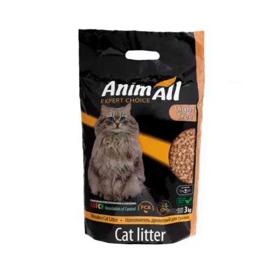Древесный наполнитель AnimAll без аромата 3 кг