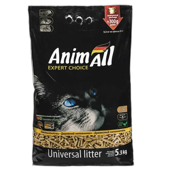 Древесный наполнитель AnimAll без аромата 5,3 кг