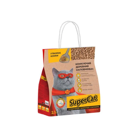 Наповнювач деревний SuperCat комкуючий 2,1кг