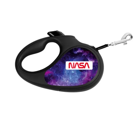 Поводок-рулетка WAUDOG R-leash «NASA» M для собак весом до 25 кг, лента 5 м