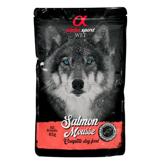 Вологий корм для дорослих собак Alpha Spirit Salmon Mousse Мус із лососем 85 г