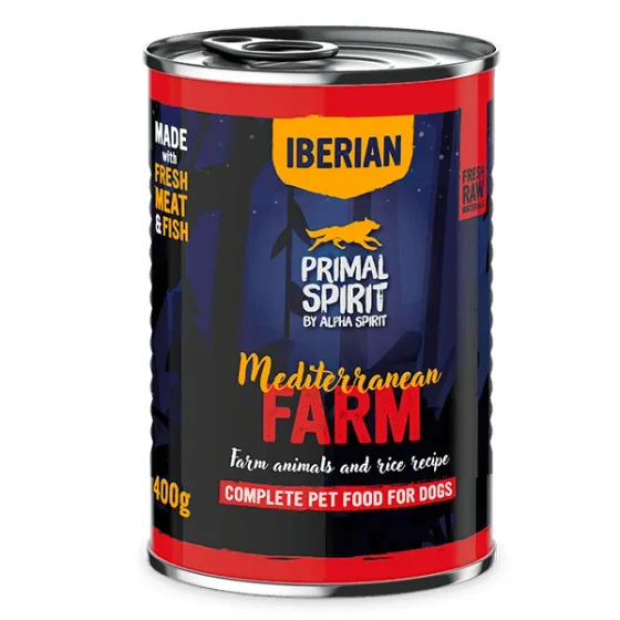 Вологий корм для дорослих собак Primal Spirit Iberian Mediterranean Farm з куркою та іберійською свининою 400 г
