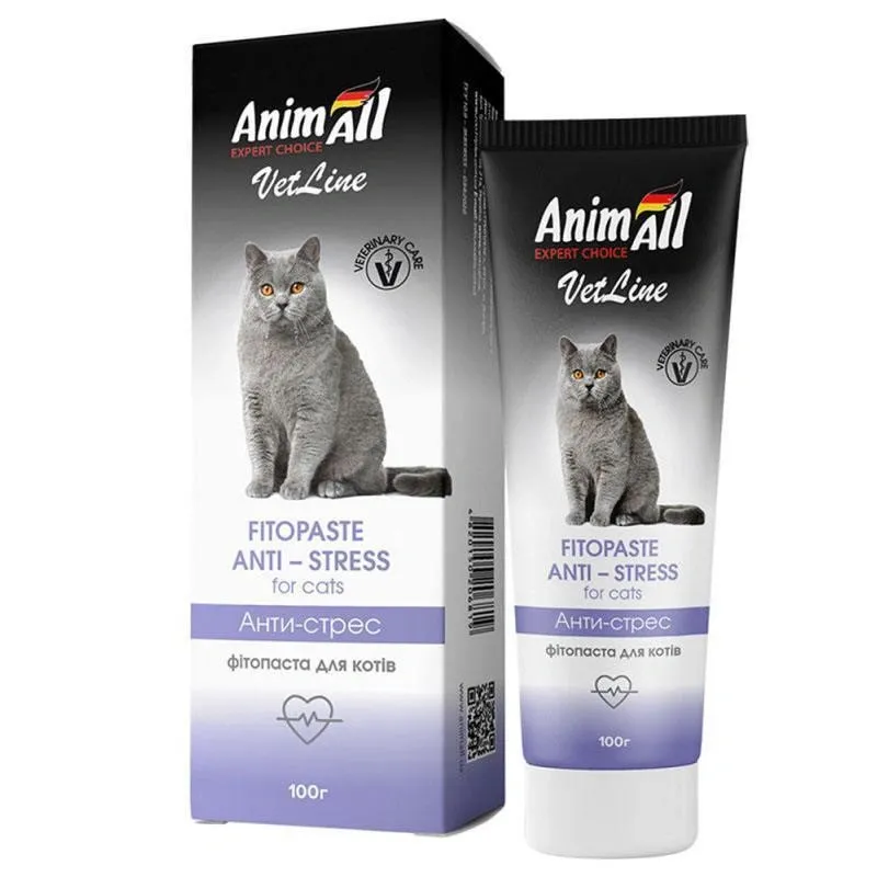 Фитопаста для кошек AnimAll VetLine Fitopaste Anti-Stress Анти-стресс 100 г