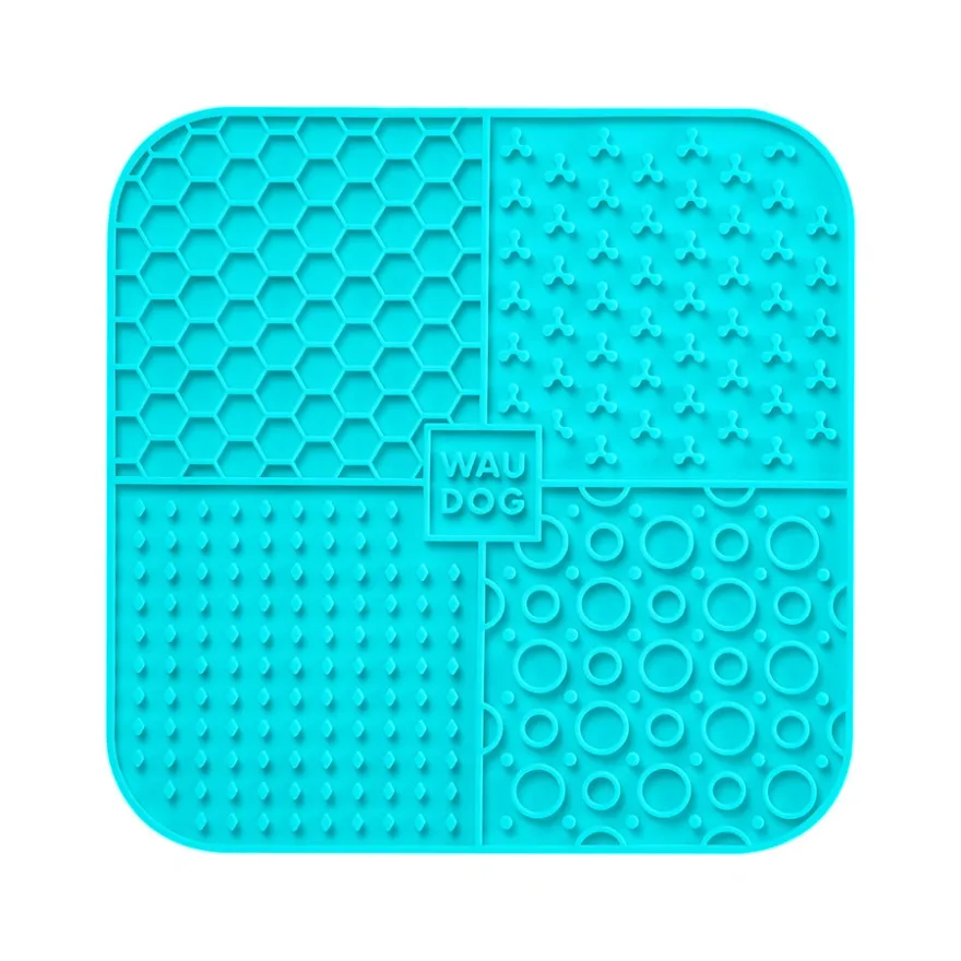 Килимок для злизування WAUDOG Silicone блакитний 190х190х10 мм