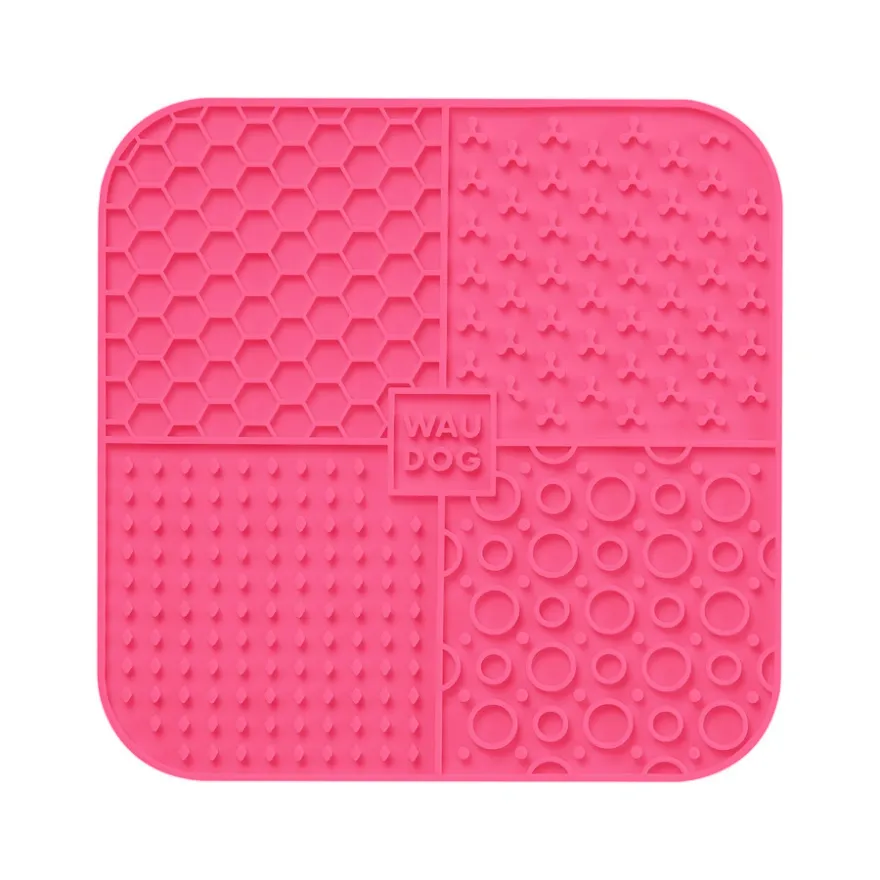 Килимок для злизування WAUDOG Silicone рожевий 190х190х10 мм