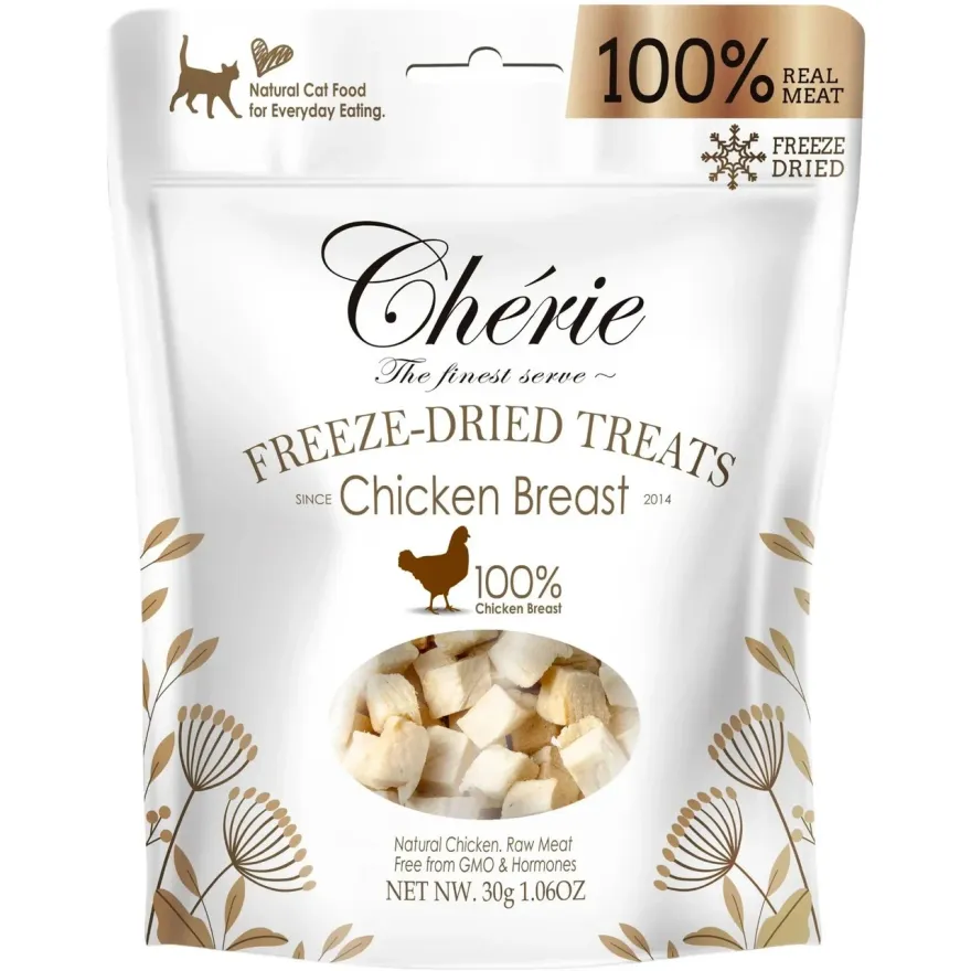 Лиофилизированные лакомства для кошек Cherie (куриная грудка), 30 г