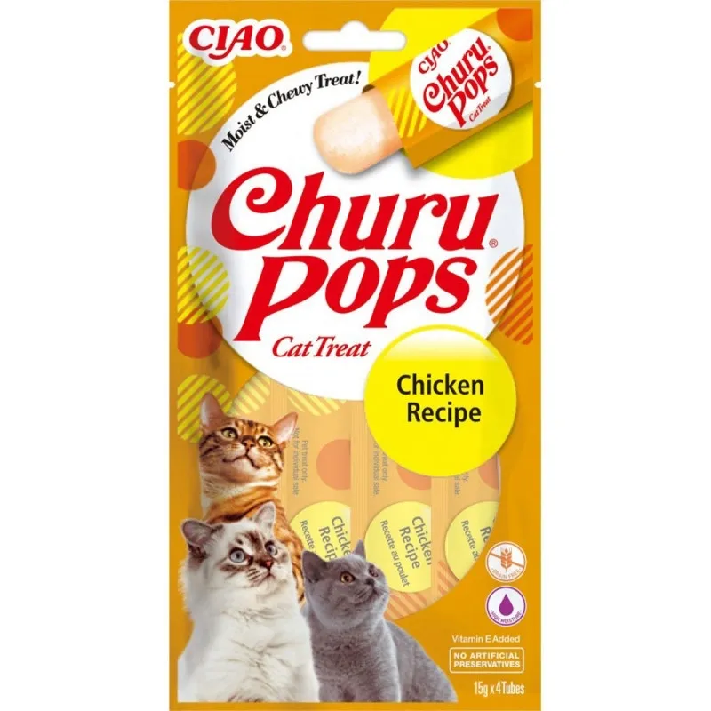 Лакомства для кошек Inaba Churu Pops Сливочное желе с курицей 4*14 г