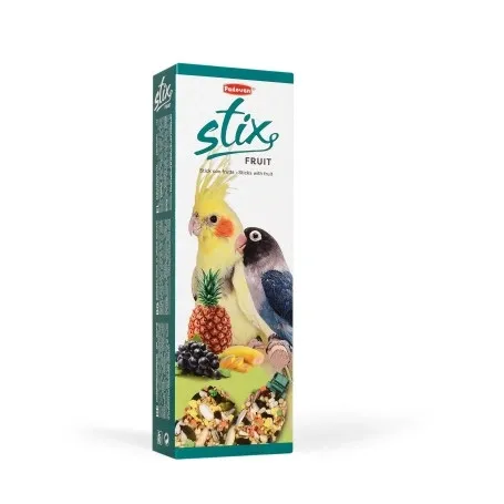 Ласощі для середніх папуг Padovan Stix Fruit Parrocchetti з фруктами 2 шт 100 г