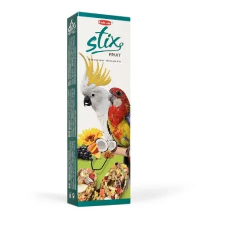 Ласощі для середніх та великих папуг Padovan Stix Fruit Pappagalli з фруктами 2 шт 150 г