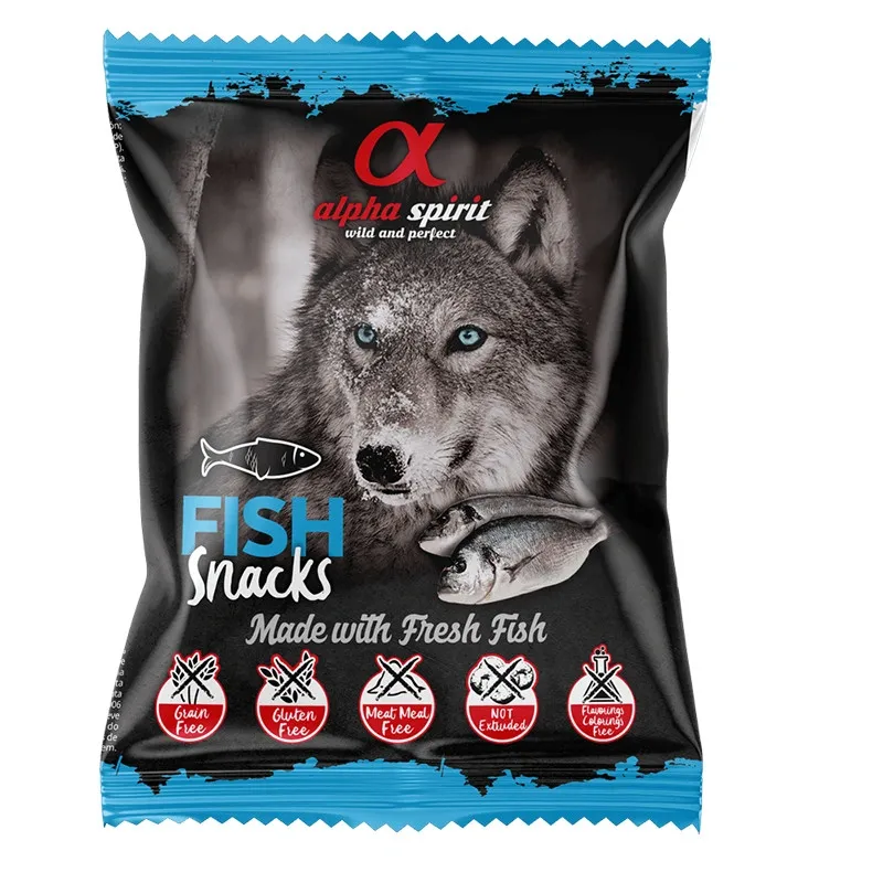 Ласощі для собак Alpha Spirit Dog Fish Snacks з рибою 50 г
