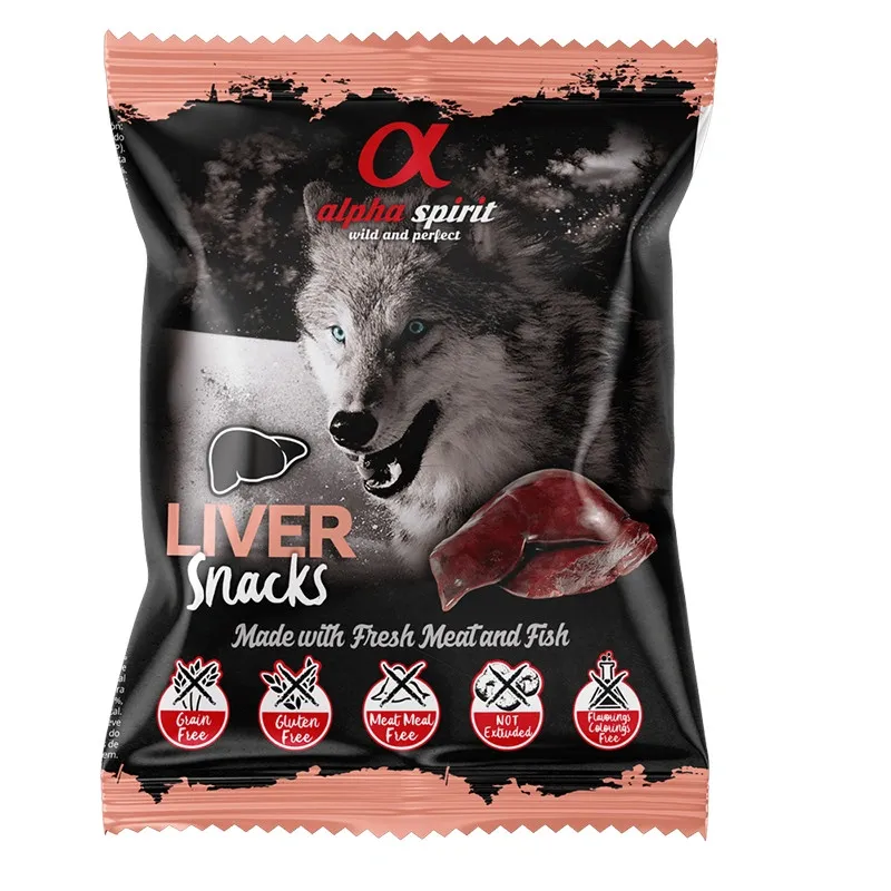 Ласощі для собак Alpha Spirit Dog Liver Snacks з печінкою 50 г
