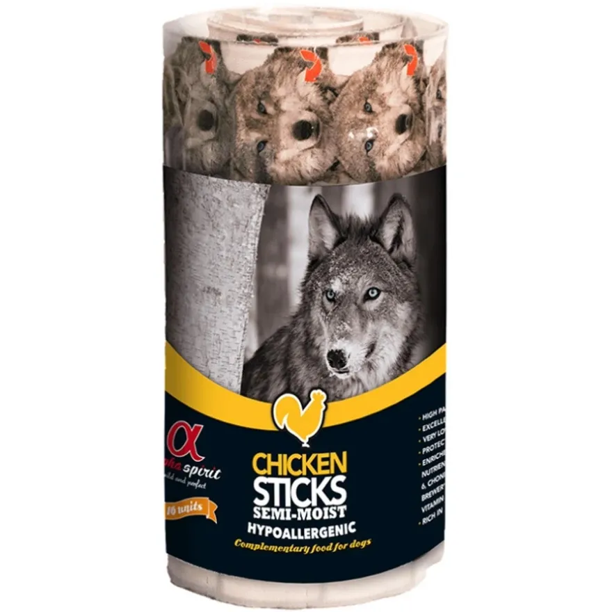 Ласощі для собак Alpha Spirit Dog Sticks Chicken палички з куркою 16 шт, 160 г