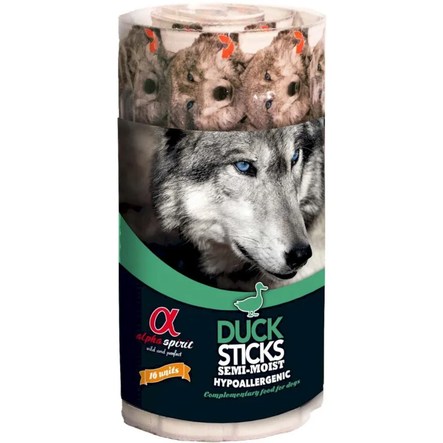 Ласощі для собак Alpha Spirit Dog Sticks Duck палички з качкою 16 шт, 160 г
