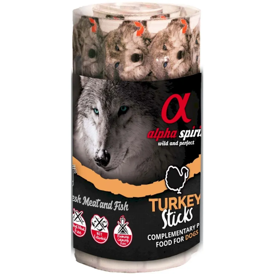 Ласощі для собак Alpha Spirit Dog Sticks Turkey палички з індичкою 16 шт, 160 г