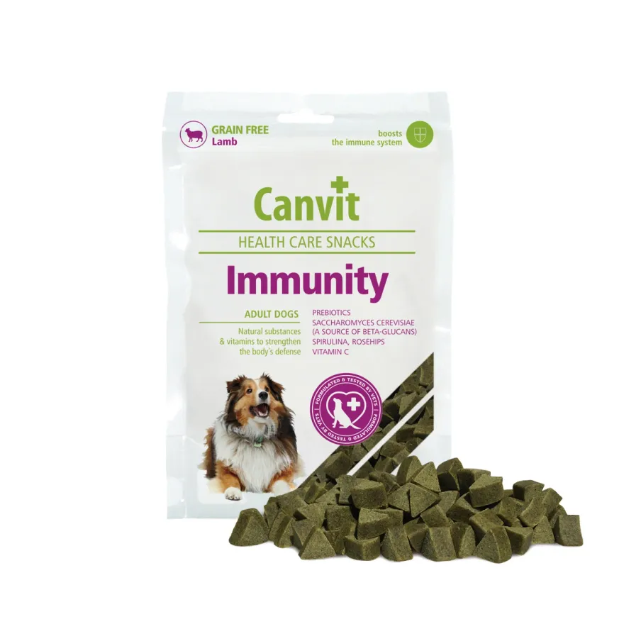 Ласощі для собак Canvit Immunity для зміцнення імунітету, з ягням 200 г