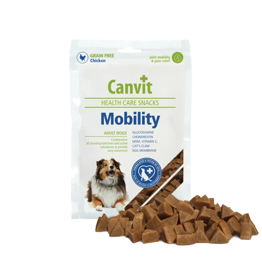 Ласощі для собак Canvit Mobility для підтримки здоров'я суглобів, з куркою 200 г