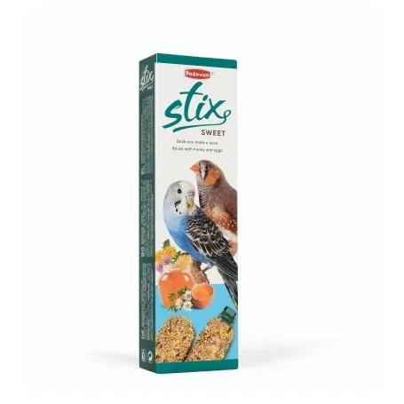 Ласощі для хвилястих папуг та екзотичних птахів Padovan Stix Sweet Cocorite/Esotici з медом та яйцями 2 шт 80 г
