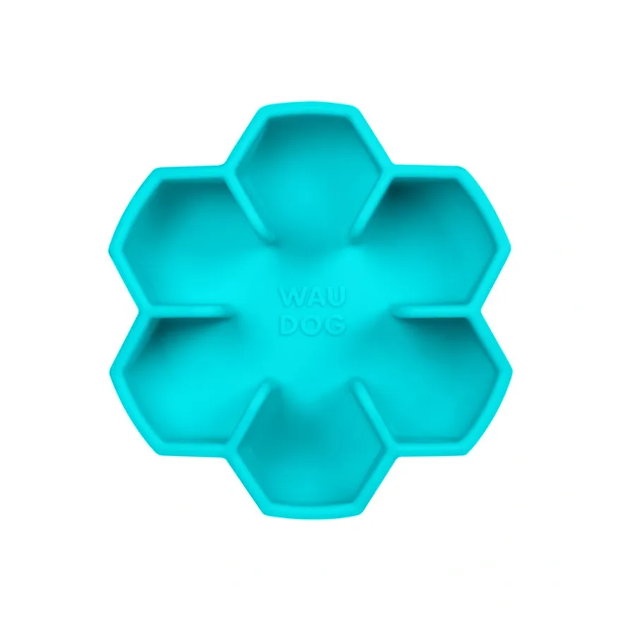Миска для повільного харчування WAUDOG Silicone блакитна 450 мл