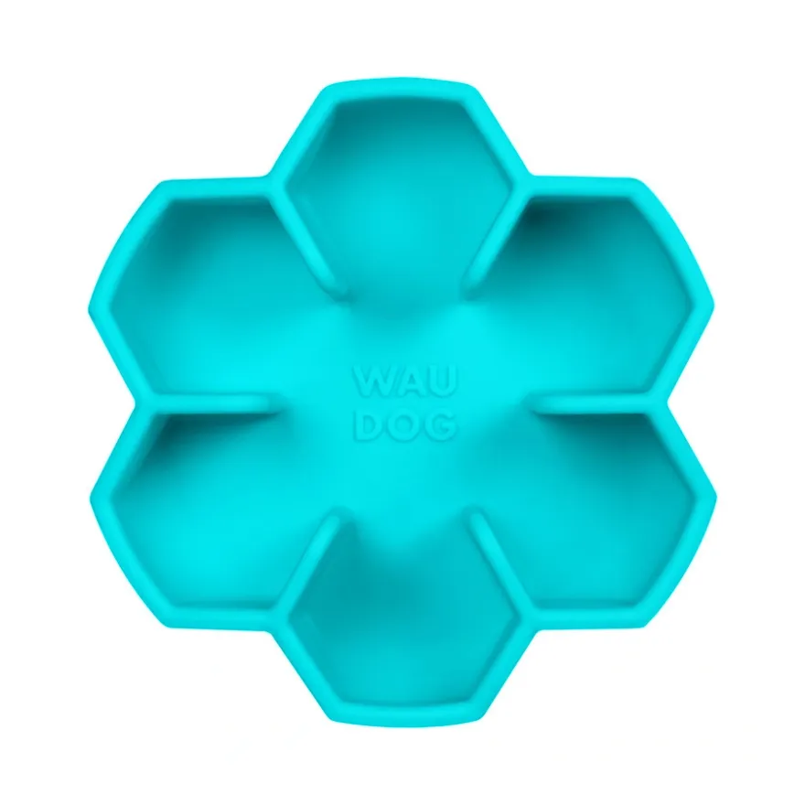 Миска для повільного харчування WAUDOG Silicone блакитна 750 мл