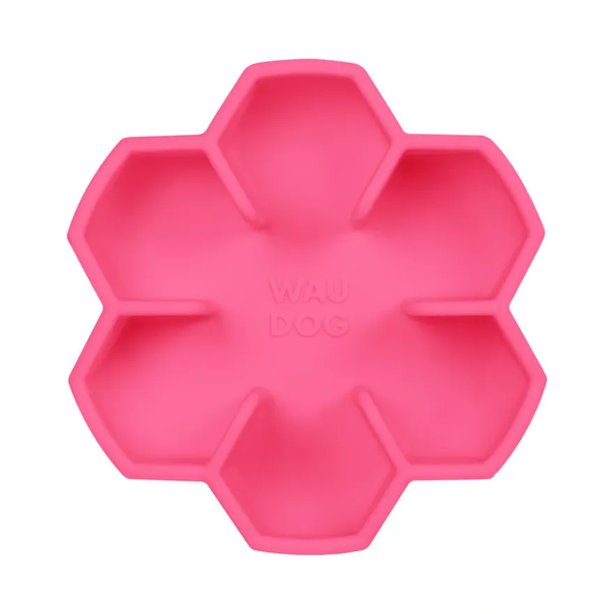 Миска для повільного харчування WAUDOG Silicone рожева 750 мл