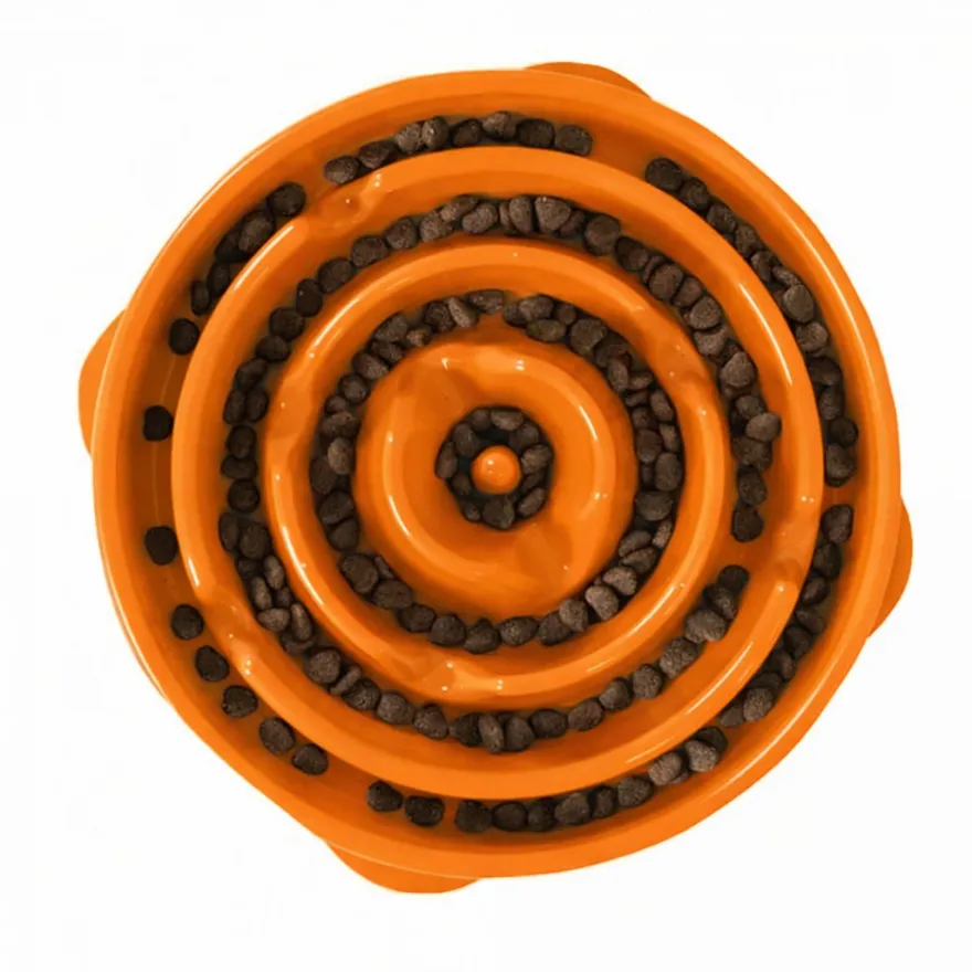 Миска-лабіринт для собак Outward Hound Fun Feeder Swirl середня оранжева