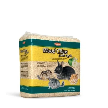 Наповнювач деревний (тирса) Padovan Wood Chips Apple для гризунів з ароматом зеленого яблука 1 кг (14 л)