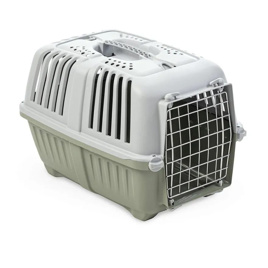 Переноска для кошек и собак MPS Eco Pratiko 2 с пластиковой дверцей 55*36*36 см