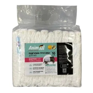 Подгузники AnimAll для собак M 24-40 см 10 шт