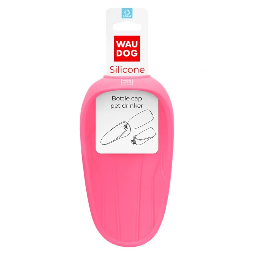 Поїлка-насадка на пляшку WAUDOG Silicone рожевий 165х90 мм