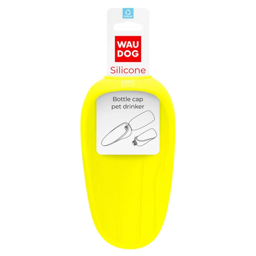 Поїлка-насадка на пляшку WAUDOG Silicone жовтий  165х90 мм