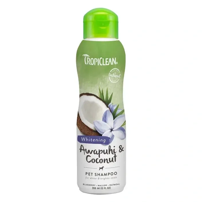Шампунь TropiClean "Імбир і кокос" для білої шерсті собак та котів 355 мл