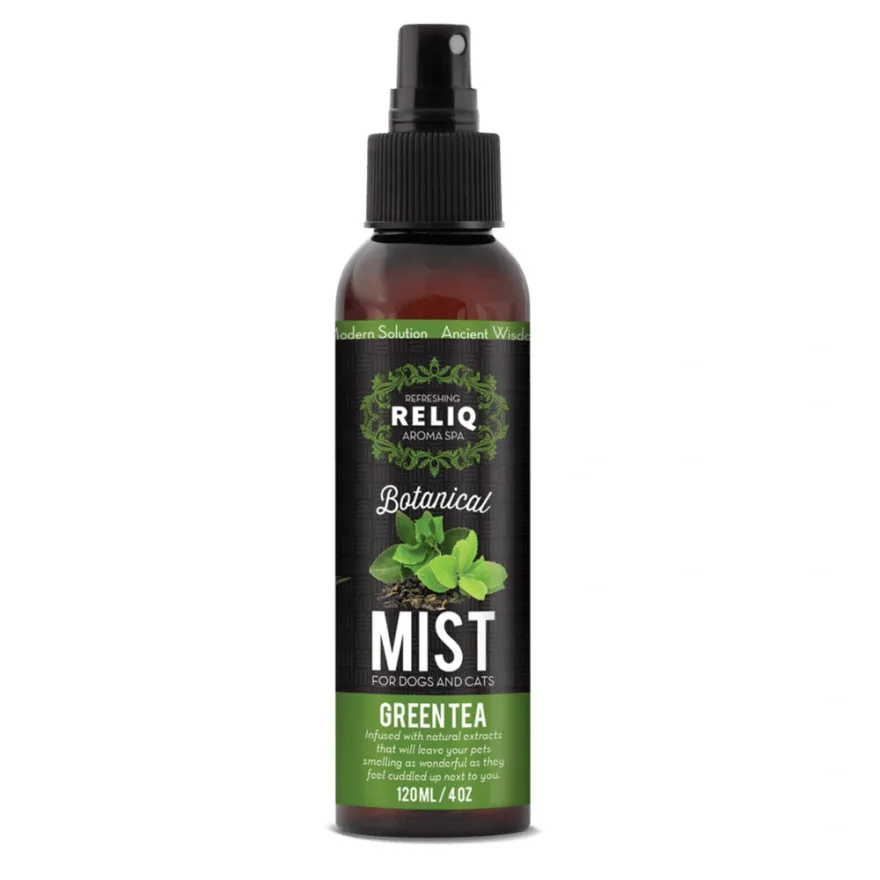 Спрей-Одеколон RELIQ Botanical Mist-Green Tea для догляду та зволоження шерстi собак з екстрактом зеленого чаю 120 мл