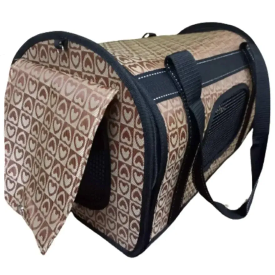 Сумка-переноска для кошек и собак AnimAll HJ-131 жесткая шоколадная 48*25*29 см до 5 кг