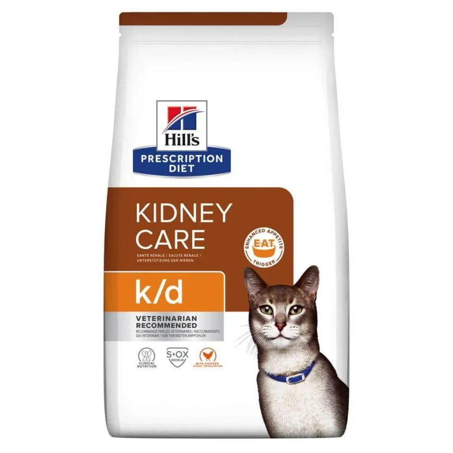 Сухой диетический корм для взрослых кошек Hill’s Prescription Diet Kidney Defense K/D ActivBiome+ с почечной недостаточностью, с курицей 3 кг