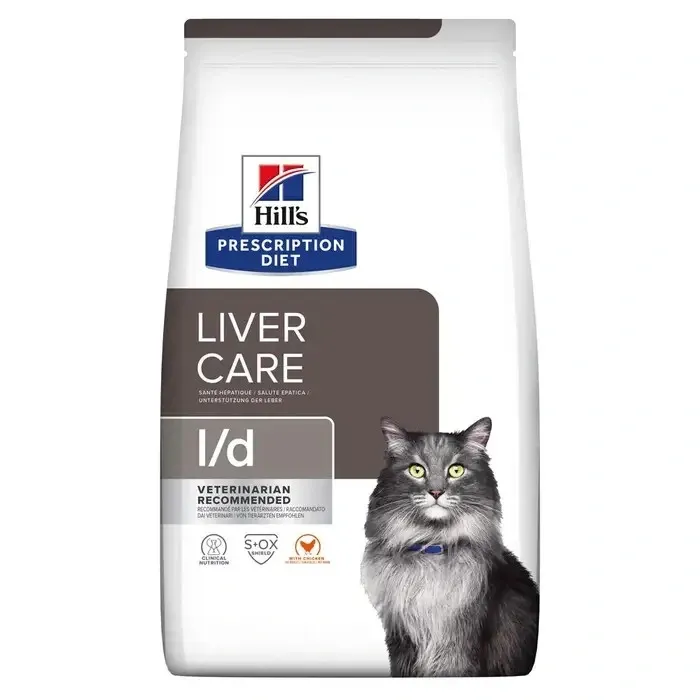 Сухой диетический корм для взрослых кошек Hill’s Prescription Diet L/D для поддержания функции печени, с курицей 1,5 кг