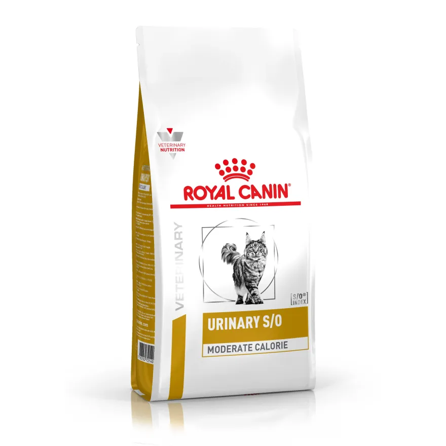 Сухой диетический корм для взрослых кошек Royal Canin Urinary Moderate Calorie для лечения и профилактики мочекаменной болезни, низкокалорийный, 400 г