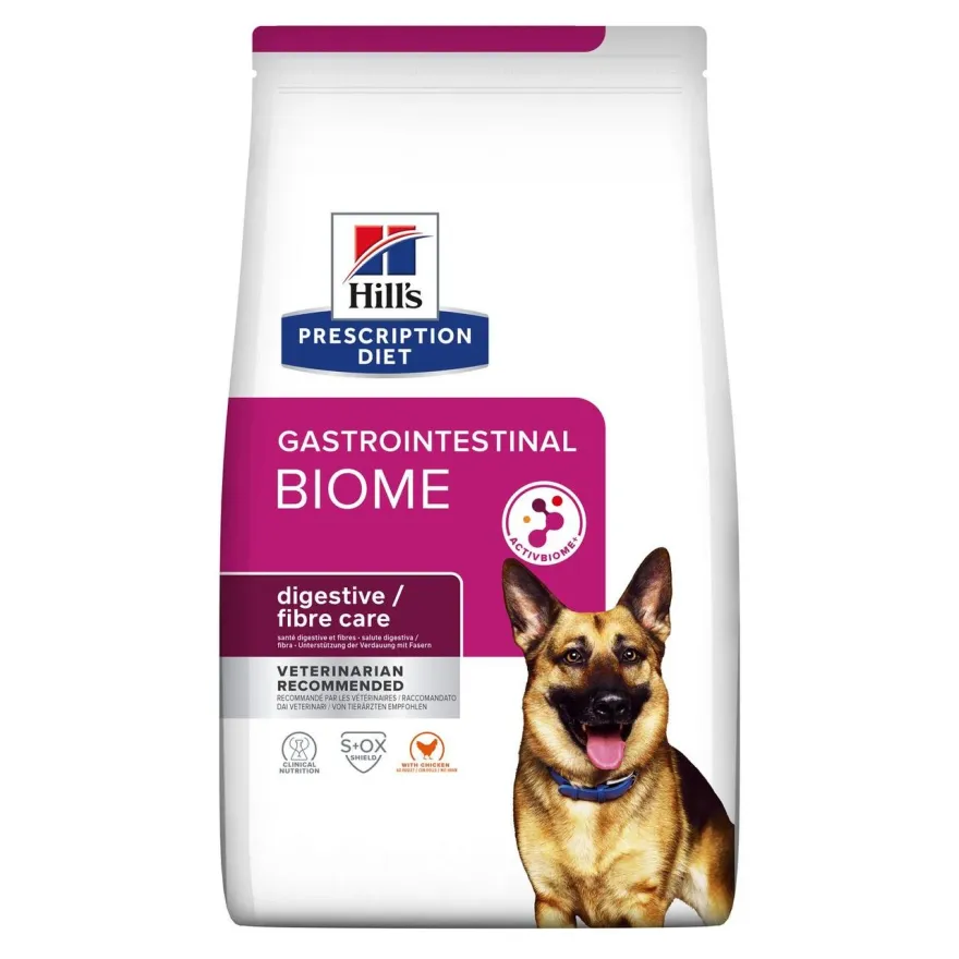 Сухий дієтичний корм для дорослих собак Hill’s PD Gastrointestinal Biome при захворюваннях шлунково-кишкового тракту, з куркою 10 кг