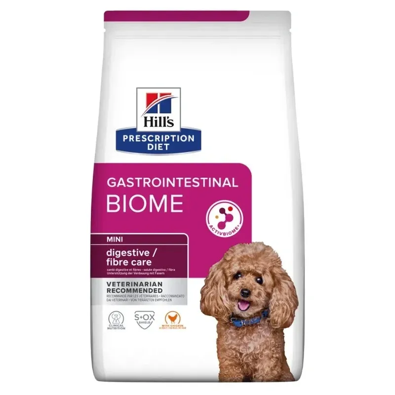 Сухий дієтичний корм для дорослих собак малих порід Hill’s PD Gastrointestinal Biome Mini при захворюваннях шлунково-кишкового тракту, з куркою 1 кг