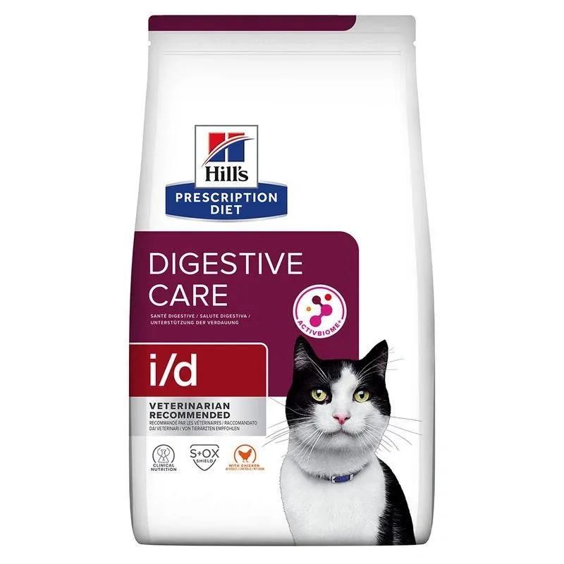 Сухой диетический корм для кошек Hill’s Prescription Diet Digestive Care I/D ActivBiome+ при нарушениях пищеварения, с курицей 3 кг