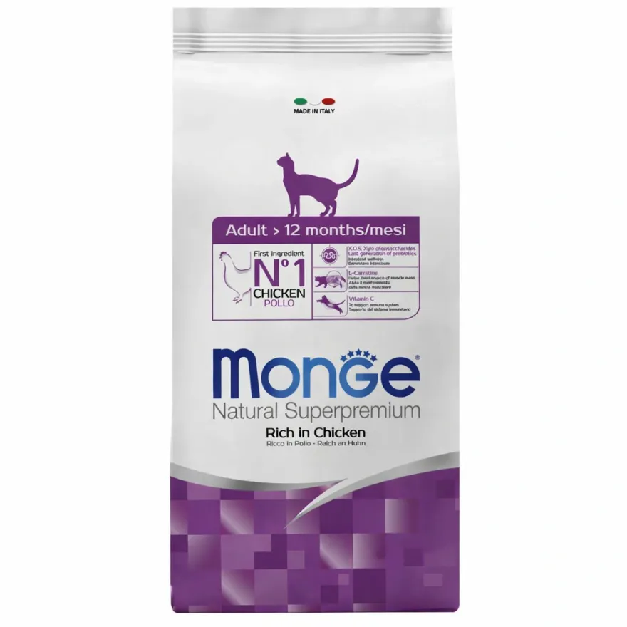 Сухий корм для дорослих котів Monge Cat Adult Chicken з куркою 400 г
