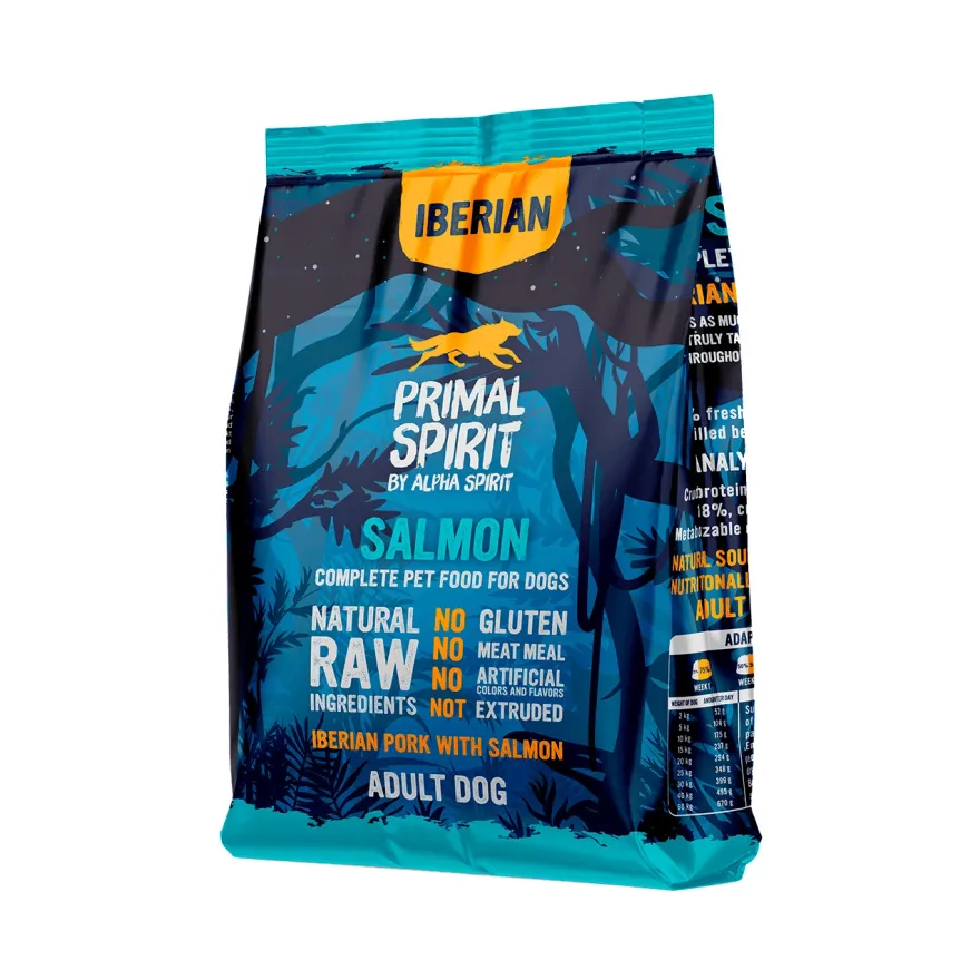 Сухий корм для дорослих собак усіх порід Primal Spirit Iberian Salmon з іберійською свининою та лососем 1 кг