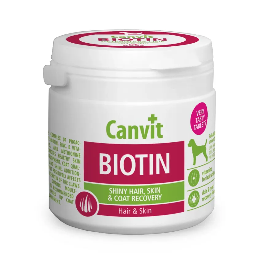 Витаминно-минеральный комплекс Canvit Biotin для поддержания здоровья и красоты шерсти у собак 100 табл. (100 г)