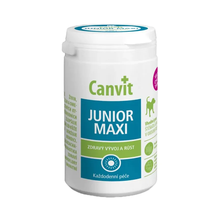 Вітамінно-мінеральний комплекс Canvit Junior Maxi Вітаміни та мінерали для цуценят 76 табл. (230 г)