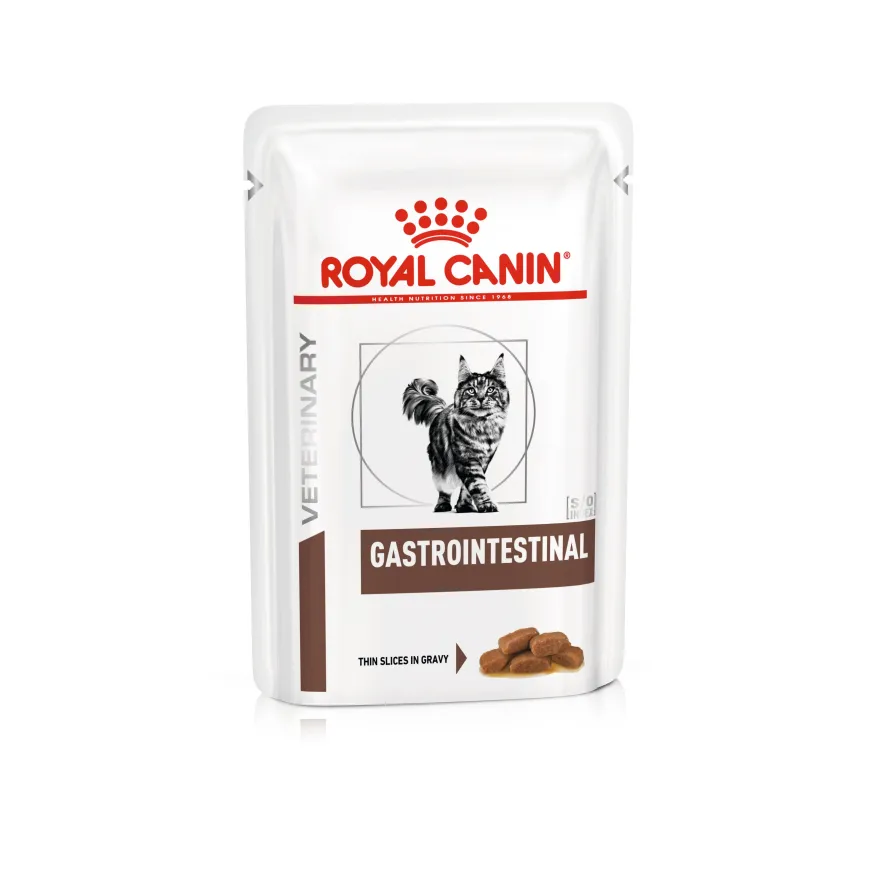 Влажный диетический корм для взрослых кошек Royal Canin Gastrointestinal при расстройствах пищеварения, в соусе, 85 г
