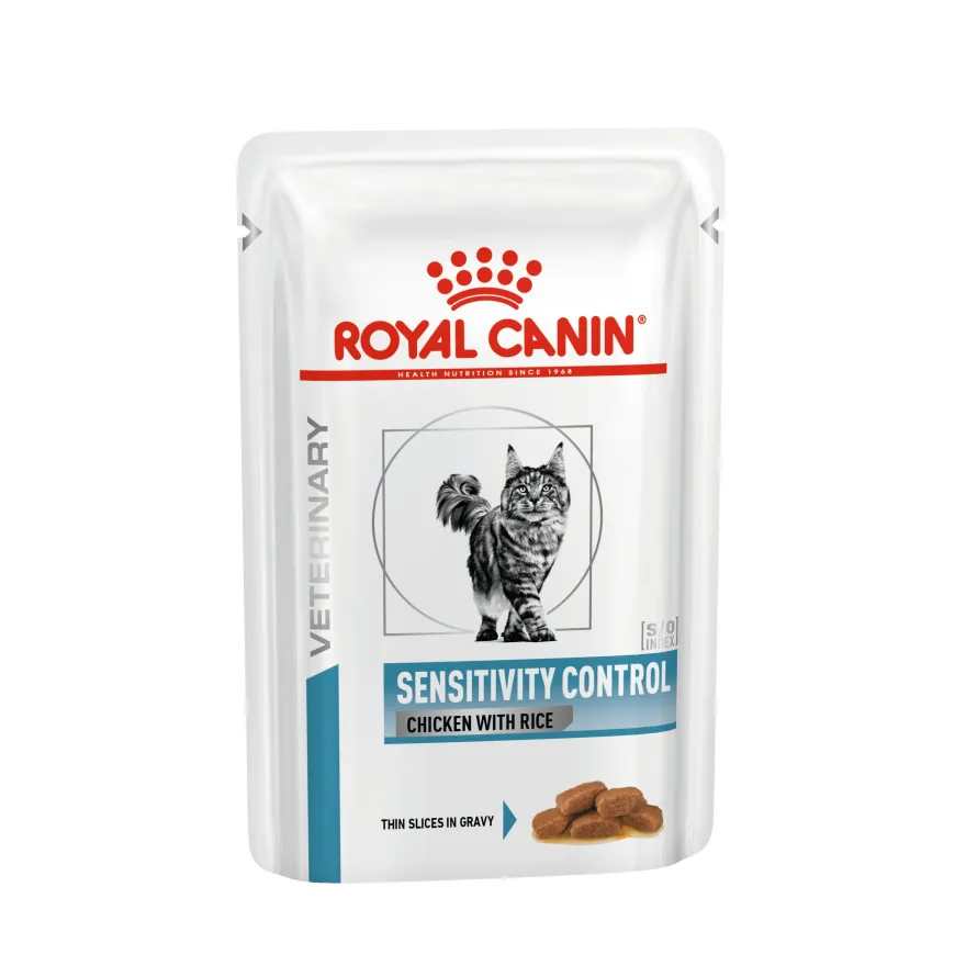 Влажный диетический корм для взрослых кошек Royal Canin Sensitivity Control при аллергии и пищевой непереносимости, в соусе 85 г