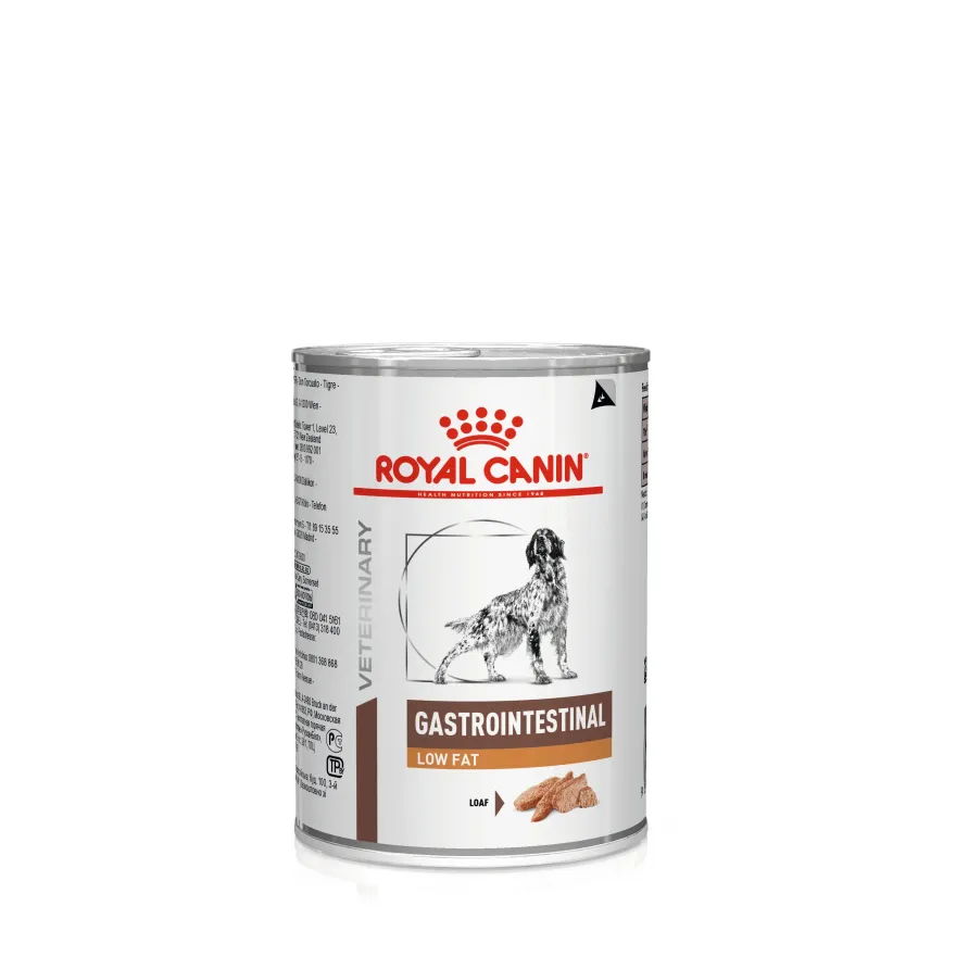 Вологий дієтичний корм для дорослих собак Royal Canin Gastrointestinal Low Fat при розладах травлення зі зниженим вмістом жиру, паштет 420 г Вологий дієтичний корм для дорослих собак Royal Canin Gastrointestinal Low Fat при розладах травлення зі зниженим вмістом жиру, паштет 420 г