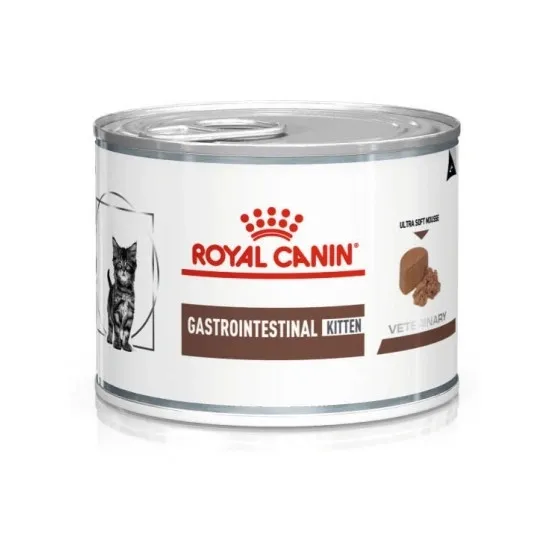 Влажный диетический корм для котят Royal Canin Gastrointestinal Kitten при расстройствах пищеварения, мусс 195 г